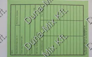 Személyi nyílvántartólap 1